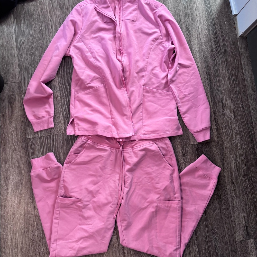 Mandala pink scrub set XS